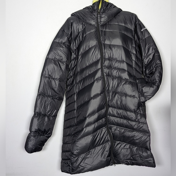 NEW Columbia Womens White Out Mid Omni-heat Long Hooded Light Puffer Jacket XXL - Picture 3 of 3